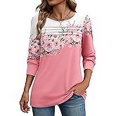 Zeagoo Long Sleeve Shirts for Women Casual Fall Fashion Crewneck Pleated Tunic Tops Work Outfit Blouse