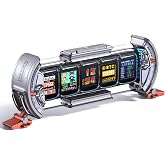 Divoom Times Gate - Cyberpunk Gaming Setup Digital Alarm Clock, Smart APP, WiFi Connect, RGB LED Display, Personalized Financial &amp; Bitcoin Dashboard, Pixel Art for Gaming Room &amp; Office Decor, Silver