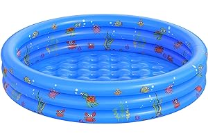 Garden Round Inflatable Baby Swimming Pool, Portable Inflatable Child/Children Little Pump Pool,Kiddie Paddling Pool Indoor&O