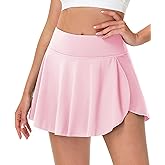 MAGCOMSEN Women's Tennis Skorts with Pockets High Waisted Golf Skirts Inner Shorts Pickleball Athletic Workout Skorts