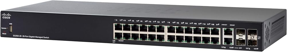 Cisco SG350-28-K9-EU 28-Port Gigabit Managed Network Switch