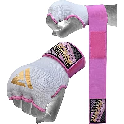 RDX Ladies Boxing Hand Wraps Inner Gloves for Punching &ndash; Women Elasticated Padded Bandages Under Mitts - Quick Long Wrist Support, Fist Protector - Great for MMA, Muay Thai &amp; Kickboxing Training