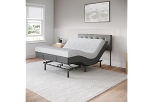 Celestial Sleep Aurora Adjustable Bed Base (Frame) + 12 inch Gel Memory Foam Mattress (Medium Soft), Easy Assembly, Head and Foot Lift, Zero Gravity, Memory Positions, CertiPUR-US Bed - Full