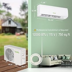 Hykolity Wifi Enabled 12,000 BTU Mini Split Air