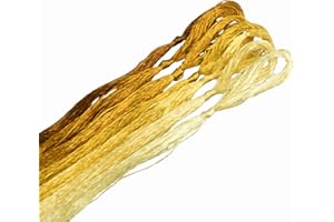 MINGGUXIUYI Natural Mulberry Silk Embroidery Thread, 22m Per Color, Hand-Dyed Gradient, Ideal for Hand Embroidery/Jewelry Mak