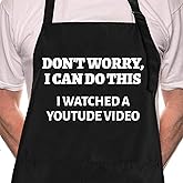 ZOORON Funny Apron For Men - BBQ Gifts for Men & Unique Gifts for Fathers - Mens Aprons for Grilling Christmas Gifts for Husband