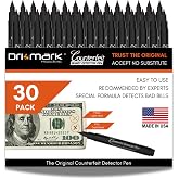 Dri Mark 30 Pack Counterfeit Bill Detector Marker Pen, Made in The USA, 3 Times More Ink, Pocket Size, Fake Money Checker - Money Loss Prevention Tester &amp; Fraud Protection for U.S. Currency