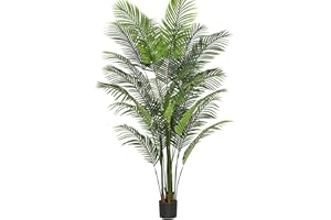 VIAGDO Artificial Palm Tree 7ft Tall Fake Palm Tree Decor with 22 Detachable Trunks Faux Tropical Palm Silk Plant Feaux Dypsis Lutescens Plants in Pot for Home Office Living Room Floor Decor Indoor