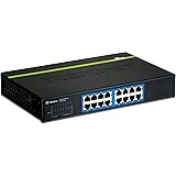 TRENDnet 16-Port Unmanaged Gigabit GREENnet Desktop Metal Housing Switch, TEG-S16DG