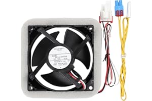 YAEHUYING Upgraded DA81-06013A DA31-00287A Refrigerator Evaporator Fan Motor Compatible with Samsung Fridge Evaporator No Noise Fan Motor 3612JL-04W-S49 with DA32-10105X Refrigerator Temperature Sensor
