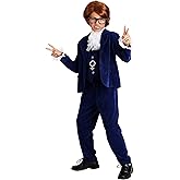 Kid's Deluxe Li'l 60's Swinger Costume, Boy's Blue Groovy Halloween Costume