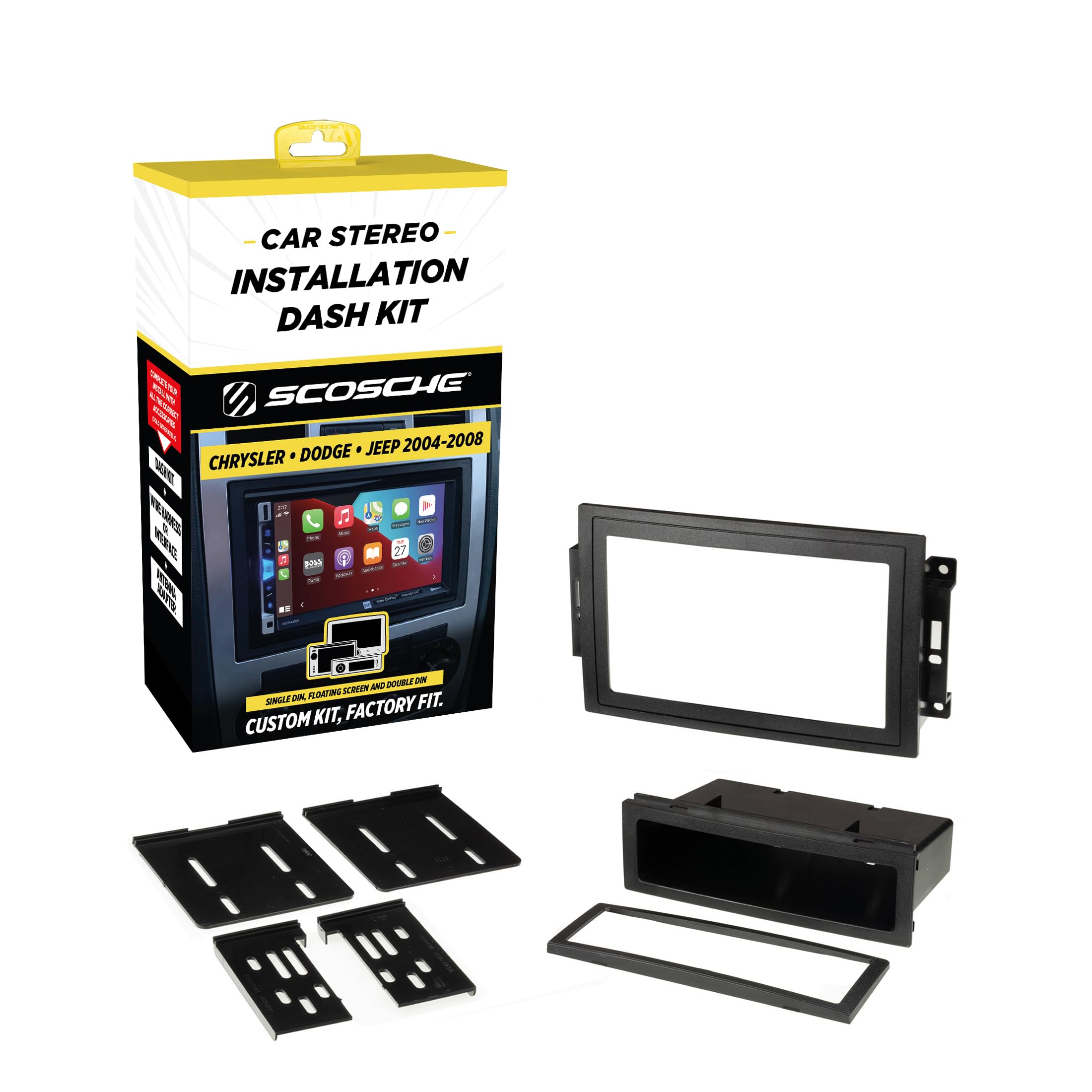 Scosche Dash Kit for 2005-Up Chrysler/Dodge/Jeep Nav Stereo Replacement Kit