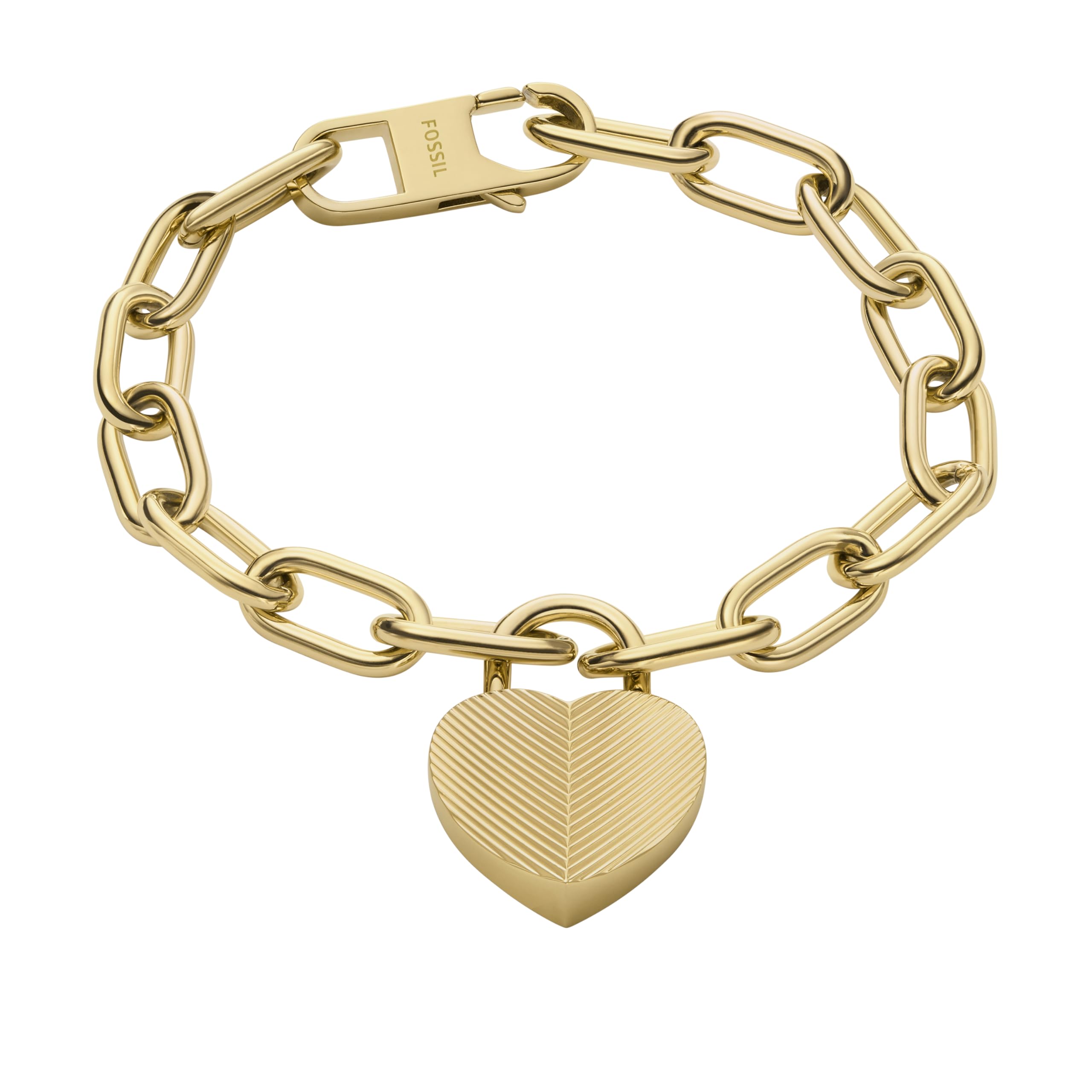 Fossil Women's Harlow Linear Texture Heart