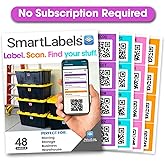 Smart Labels QR Code Stickers Pack of 48 (Modern) Made in USA - QR Code Labels for Storage & Inventory Tracking, Storage Unit Organization, App Stickers for Inventory Organization & Moving Supplies