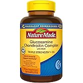 Nature Made Glucosamine Chondroitin Complex with MSM, Dietary MSM Glucosamine Chondroitin Supplement for Joint Support, 120 Caplets, 60 Day Supply