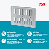 Map SAA Satin Anodized Aluminium Adjustable Air Vent 9 x 6 Inches view 2