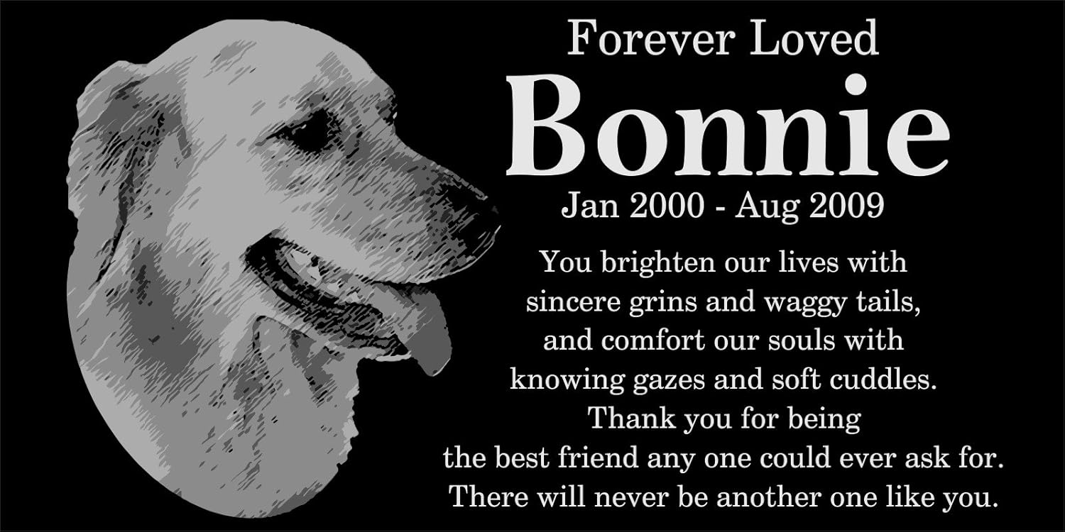 golden retriever memorial stone