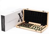 A&A 15 Inch Wooden Chess Set Folding Board 3 Inch King Staunton Pieces view 5