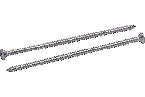 Bolt Dropper No. 8 x 4" Stainless Oval Head Phillips Wood Screw, (25 pc), 18-8 (304) Stainless Steel Sheet Metal Screws, Type A Point, Plain Finish by Bolt Dropper