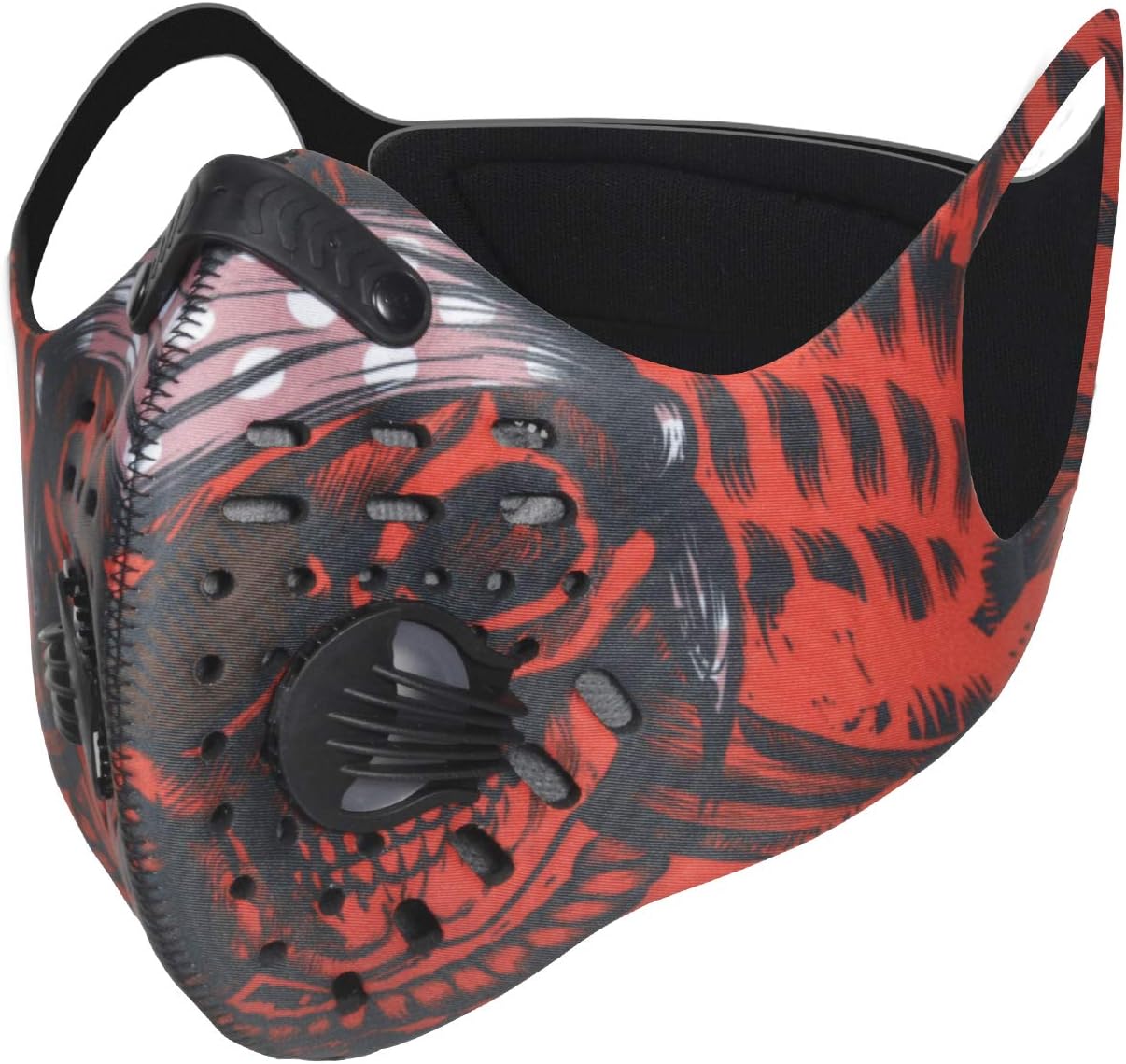 YOXI Sports Training Mask Activated Carbon Dust Respirator for Cycling, Running, Daily Leisure and Other Outdoor Sports (Upgraded Camouflage Red)