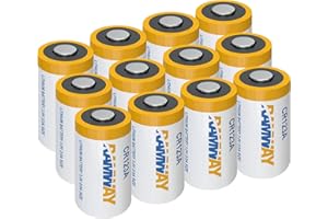 KBT KEEP BETTER TECH KBT CR123A 3V Lithium Battery 12 Pack, High Power 1500mAh, Photo Camera Lithium Battery, 10 Years Shelf Life Long-Lasting for Home Safety Security Devices, High-Intensity Flashlights, Home Automation