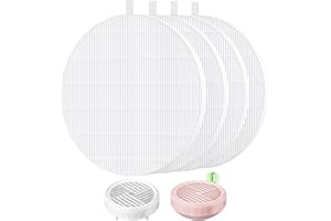 SHUFUDEJA 4 Pack HPro Nail Replacement Filter Compatible with MelodySusie Nail Dust Collectors, Models HPro/SProR, Attach 99% of Nail Dust, Reusable and Easy to Clean Nail Tool Accessories, White