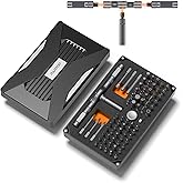 RARTOP Ratchet Screwdriver Set：74 in 1 Magnetic Screwdriver Sets, Multi Bit DIY S2 Steel Bits for Furniture Assembly, Precision Electronics Repair, Bicycle Tools