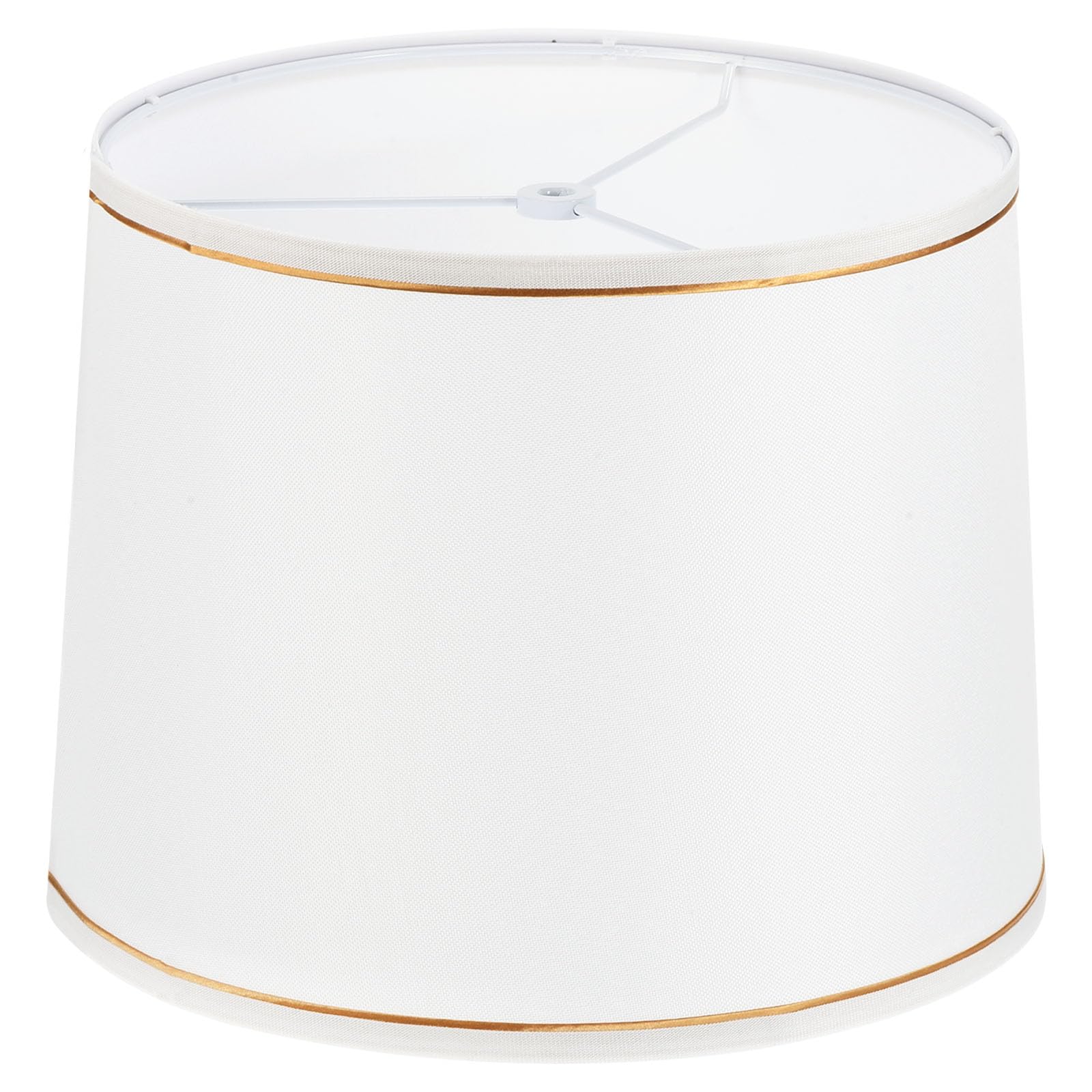 PATIKIL Drum Lampshade for Table Lamps, 11.4" Top x 12.6" Bottom x 9.8" High Floor Lamp Shade Easy Assembly Medium Linen Lampshade for Table Lamps Floor Lamp, White