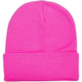 Gelante Men Women Warm Knit Cuffed Plain Beanie Hat Skull Cap.
