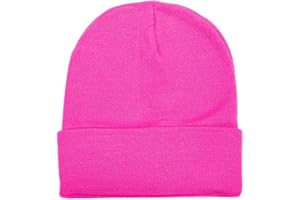 Gelante Men Women Warm Knit Cuffed Plain Beanie Hat Skull Cap.
