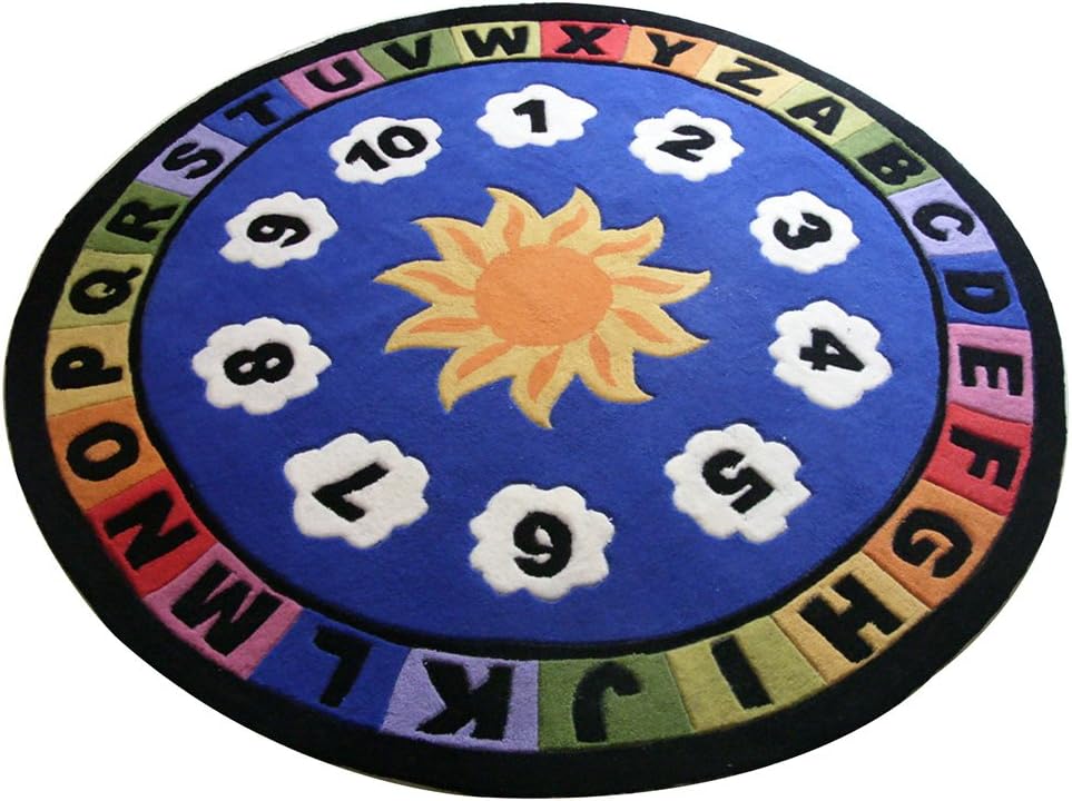 XIAOLIN Carpets Rugs Area Rugs Acrylic Cartoon Bedroom Round Carpet Children's Room Foot Pad Computer Chair Basket Mat 140 Cm Super soft carpet
