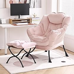 Lazy Chair with Ottoman, Modern Chair with Folding