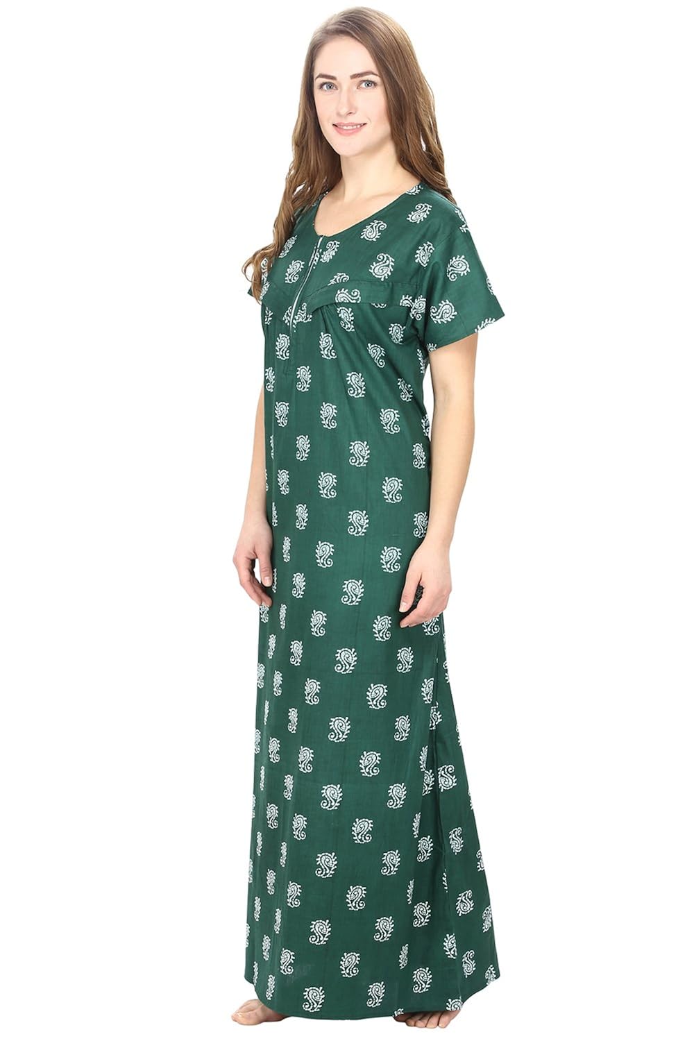 secret wish women's cotton maternity nighty