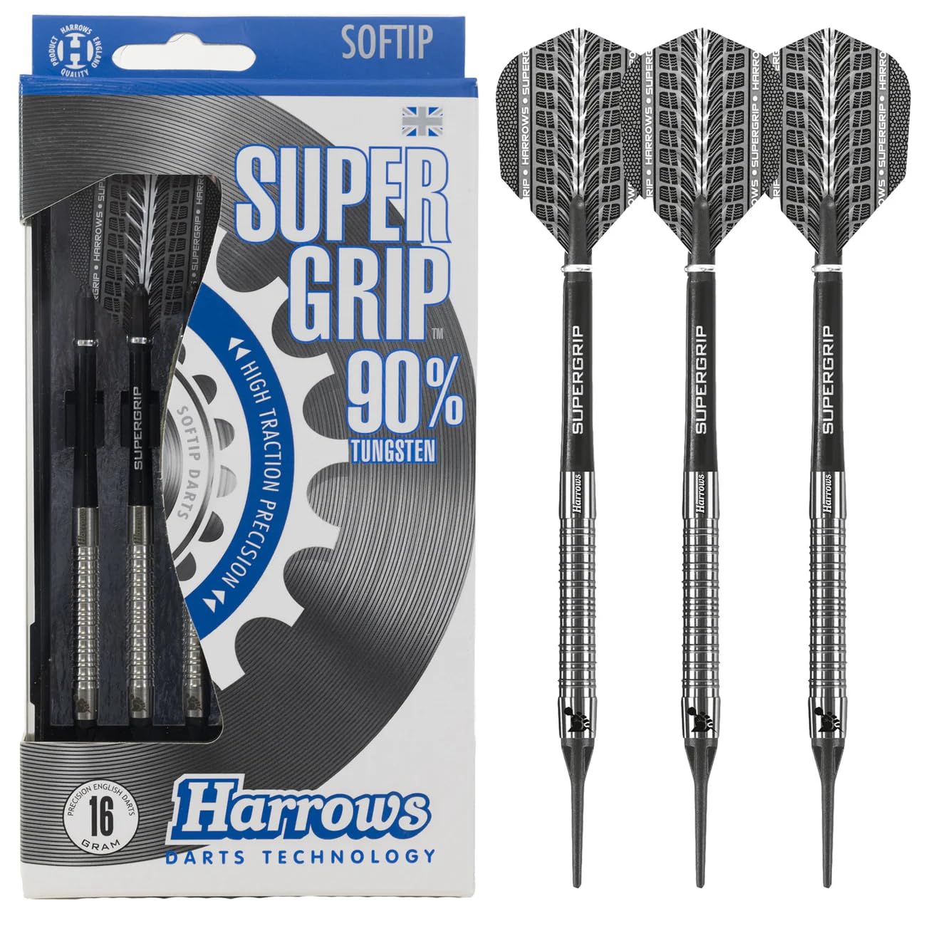 Harrows Super Grip Softdart 90% Tungsten Darts