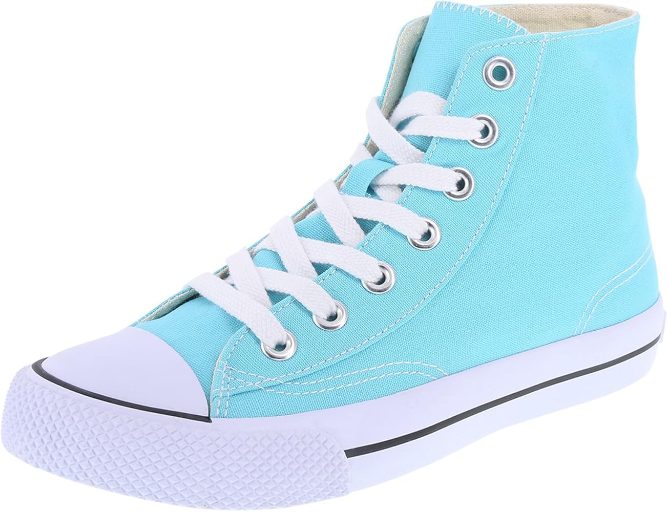 turquoise canvas shoes