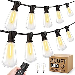 Outdoor String Led Patio Lights - 200Ft 60M Outside