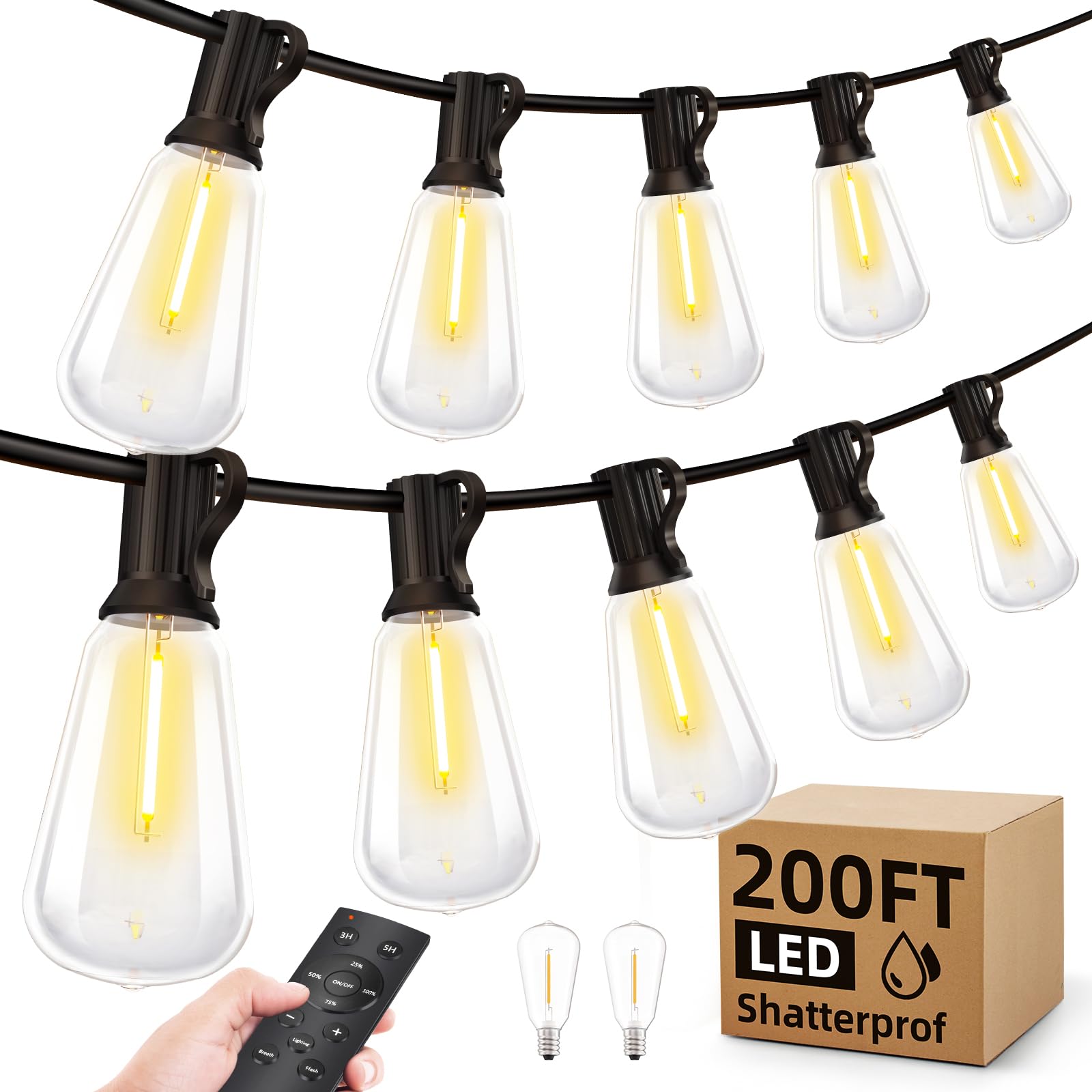 Outdoor String Led Patio Lights - 200Ft 60M Outside