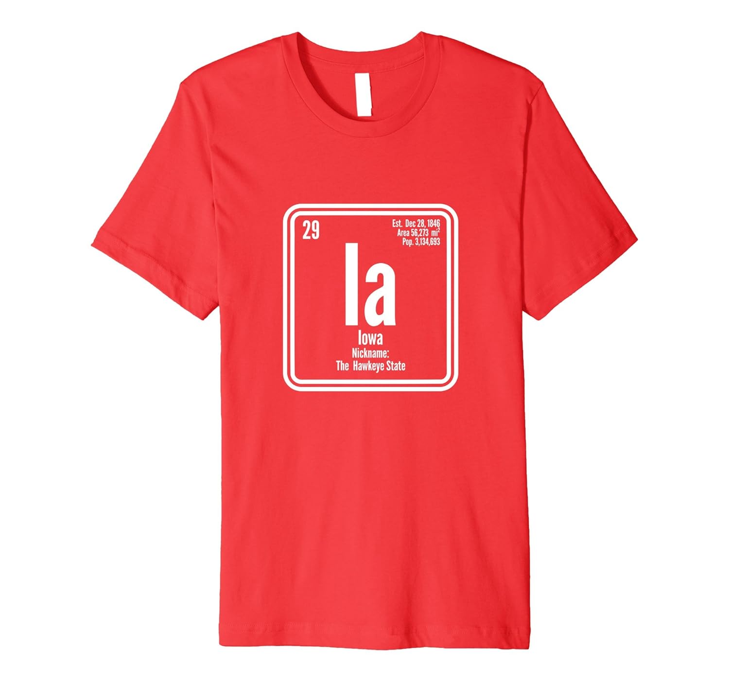 Premium The Hawkeye State Iowa Periodic Table T ShirtAZP anzpets