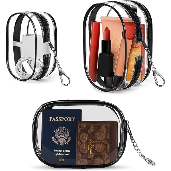 DIVINA VITAE Mini Bolsa De Maquillaje Transparente Con Cremallera, Bolsa De Maquillaje Impermeable, Bolsillo Para Llaves, Bolsa Para Lápiz Labial, Tarjetero, Organizador De Cables De Datos, Bolsa Con