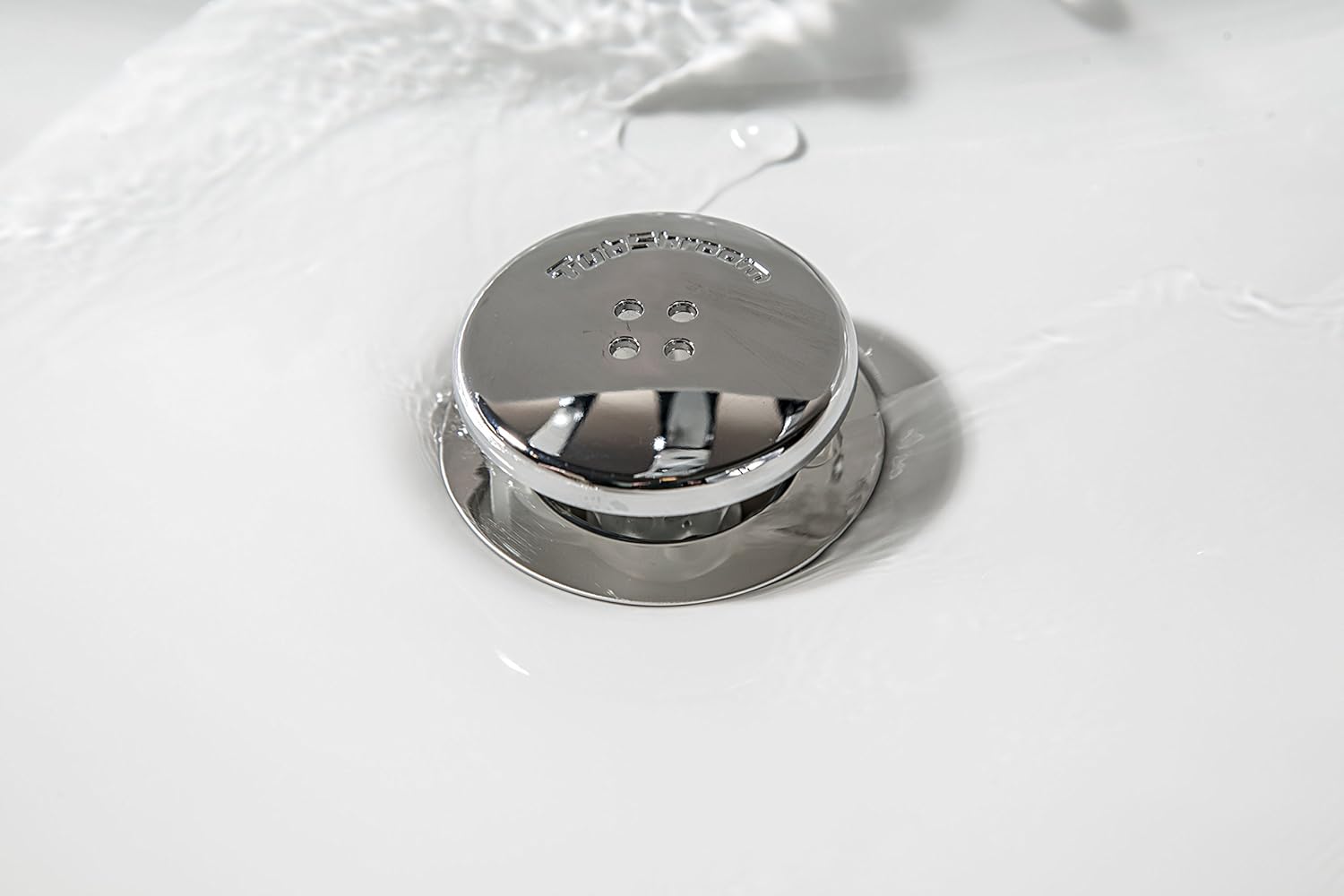TubShroom Chrome Edition Revolutionary Tub Drain Protector Hair Catcher, Strainer, Snare: Home & Kitchen