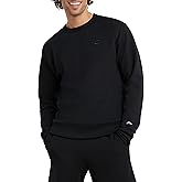 Champion Men's Crewneck Fleece Sweatshirt, Standard Fit, Midweight, C Logo, Available in Regular and Big & Tall, Black - C Logo, 3X-Large
