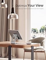 Nulaxy Dual Foldable Tablet Stand Adjustable Desktop Holder Silver view 6