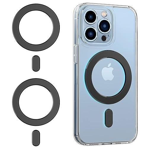 OUTXE Magnetic Adapter Ring 2-Pack, Universal Magnet Sticker Compatible  with Magsafe Accessories Wireless Charging for  iPhone/Android/Galaxy/Pixel