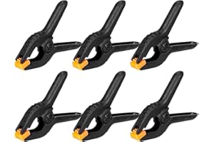 Acooruiteng 3.5 Inch Spring Clamps 6 Piece Spring Clamp Heavy Duty Nylon Plastic Clips Small Backdrop Clips Wood Clamps for W