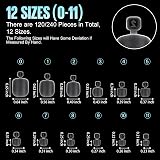 TOMICCA 120pcs Short False Toenails 12 Sizes Matte Fake Toe Tips 16mm Wide view 5