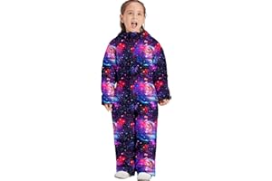 GEMYSE Kids One Pieces Ski Suits Jumpsuits Boys Girls' Winter Outdoor Snowboarding Waterproof Snowsuits