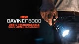 NEBO Davinci 8000 Flashlight 8000 Lumen USB-C Power Bank Rechargeable IP67 Grey view 3