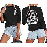 Migxsaf Mom Life Sweatshirt Mama Sweatshirts for Women Skeleton Halloween Long Sleeve Shirt Rock Crewneck Graphic Pullover