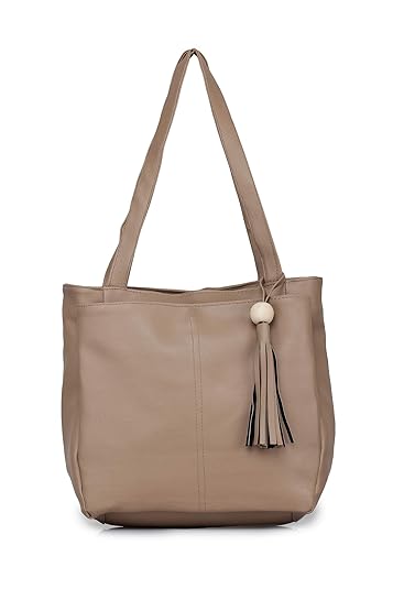 Vogue Street PU Shoulder Bag For Women/Girls - Beige