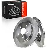 A-Premium 10.20 inch (259mm) Rear Solid Disc Brake Rotors, 2-Pack | Compatible with Select Lexus, Pontiac and Toyota Models - Corolla, Matrix, Prius, Prius AWD-E, Plug-In, Prius Prime, CT200H